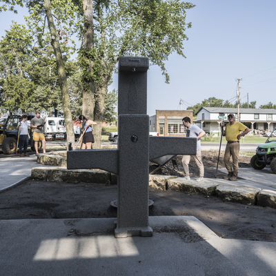 A new water fountain for The Flint Hills Scenic Byway!