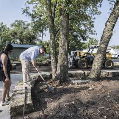 Native plants will be featured in the new landscaping with interactive art added in the future