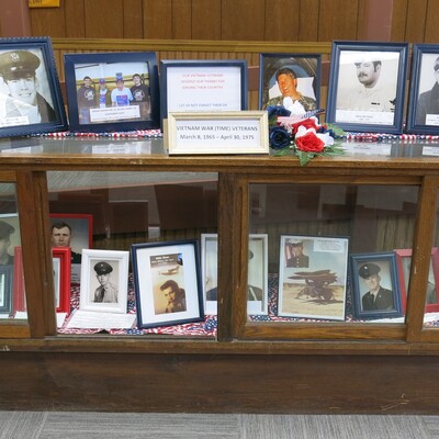 Chase County Veterans display seen Memorial weekend and Veterans Day